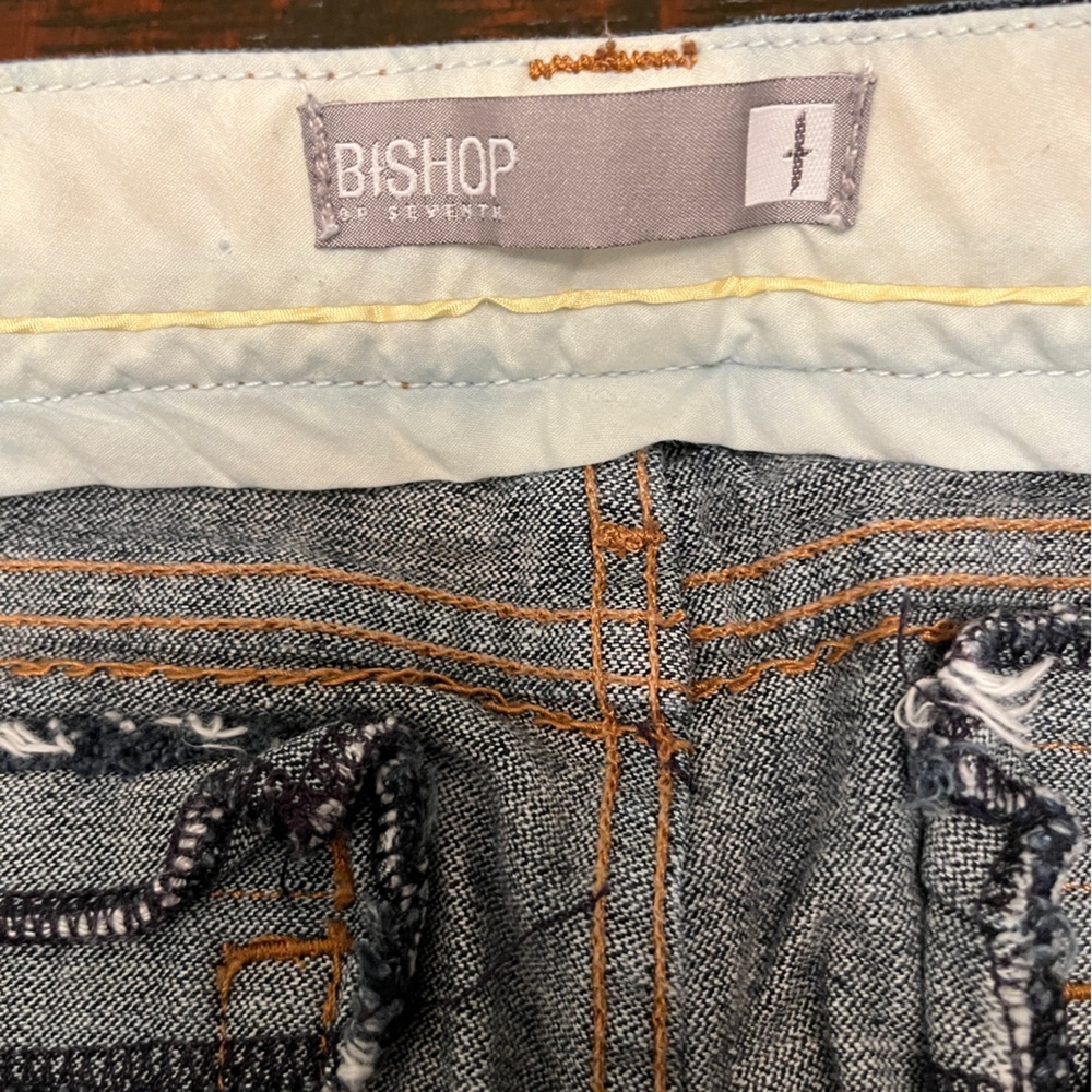 Bishop Of Seventh Jeans Size 31 Anthropologie Y2K Jeans Low Rise Bootcut Dark - Picture 7 of 16